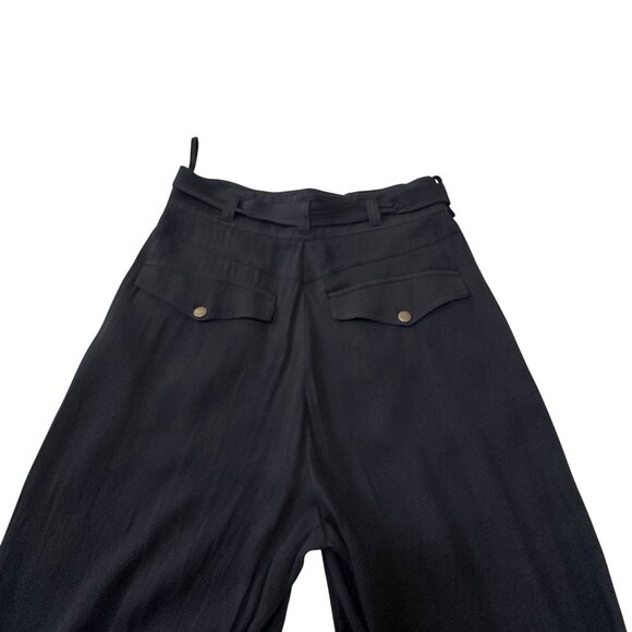 Ulla Johnson Alandra Wide Leg Pants Raven Black Size 4 NWT $425 - Picture 9 of 16